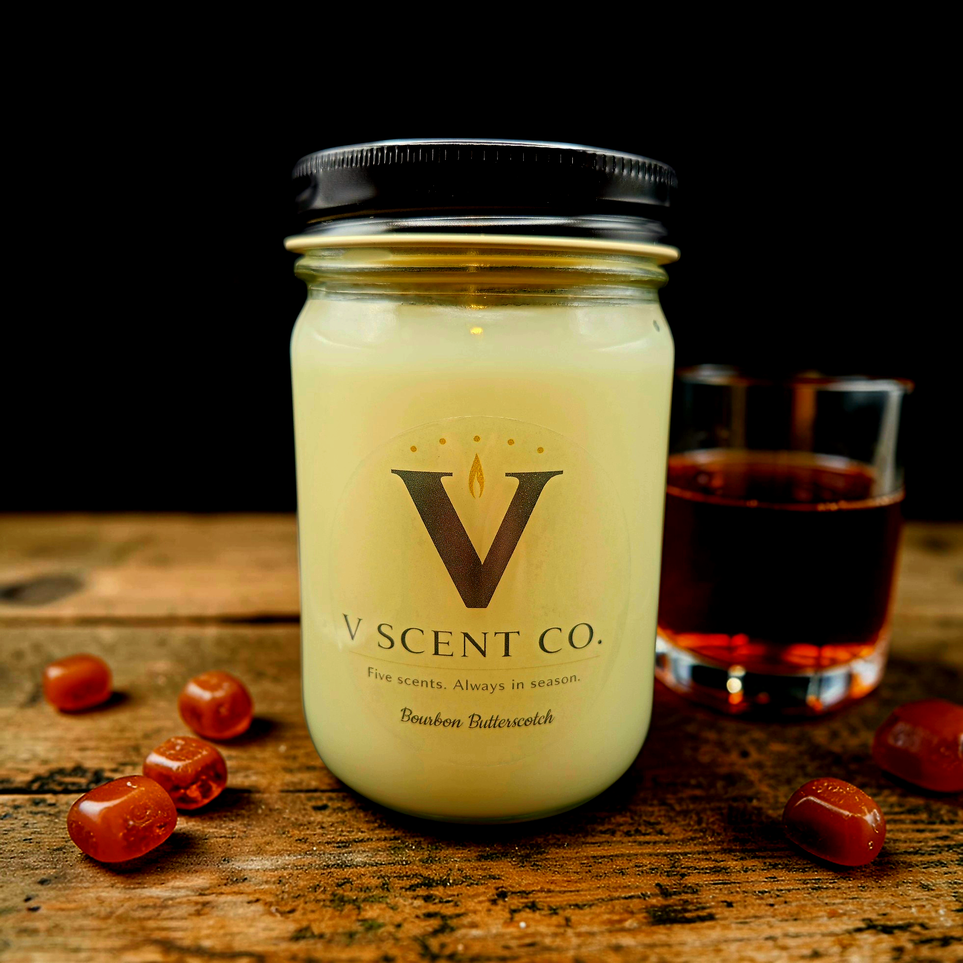 Bourbon Butterscotch Candle, 12 oz